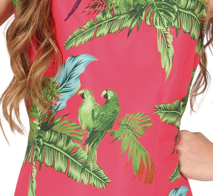 Vestito Hawaii Rosa Tropicale Ragazza