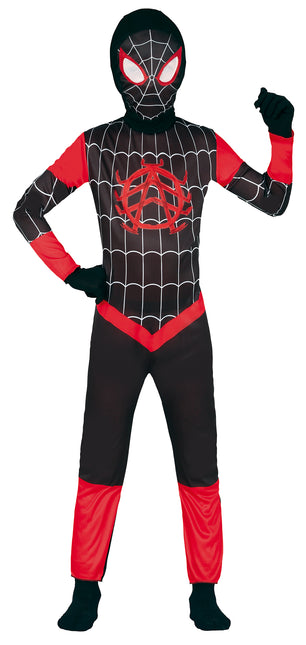 Costume da Spiderman nero rosso bambino