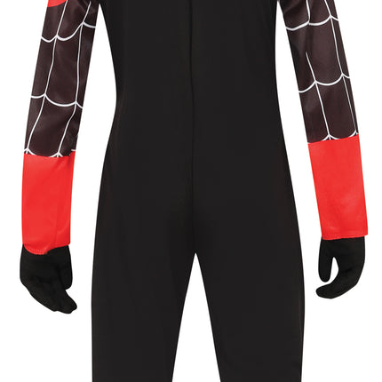 Costume da Spiderman nero rosso bambino