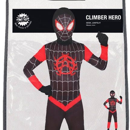 Costume da Spiderman nero rosso bambino