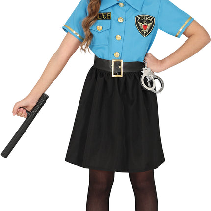 Costume da poliziotta bambina blu