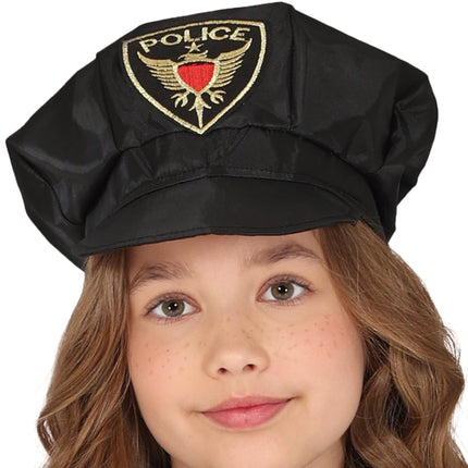 Costume da poliziotta bambina blu