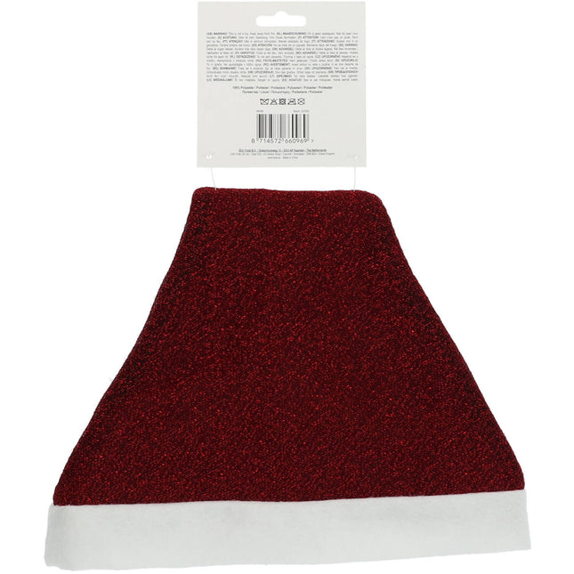 Cappello di Babbo Natale rosso glitterato