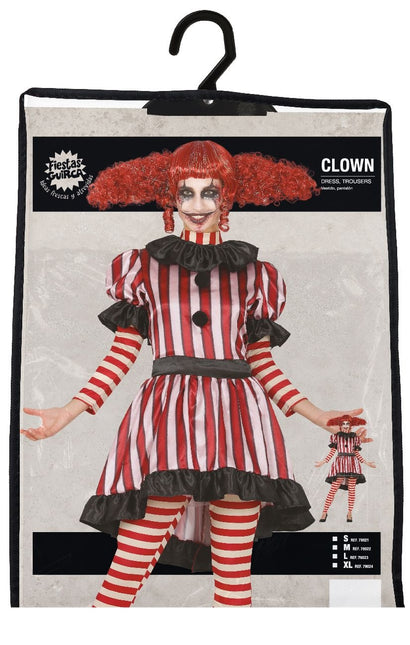 Costume di Halloween da clown dell'orrore da donna