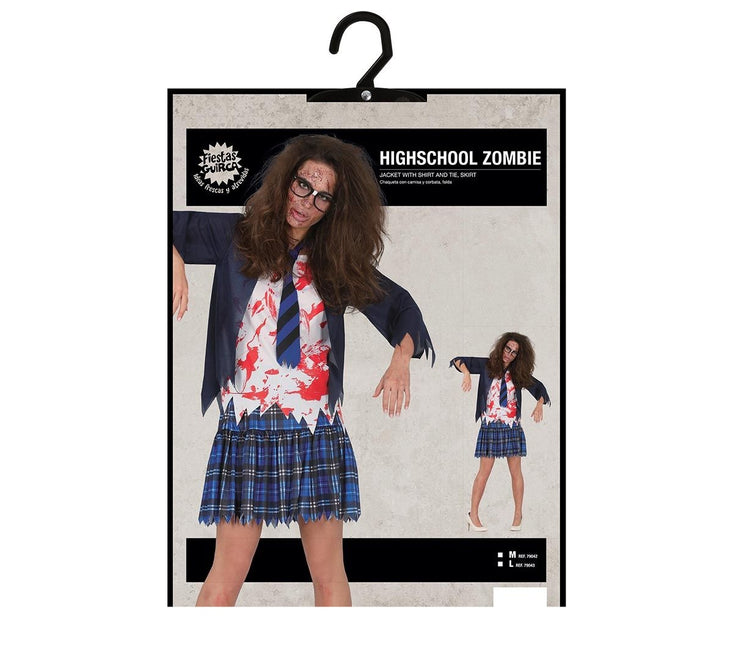 Costume di Halloween da studentessa zombie da donna