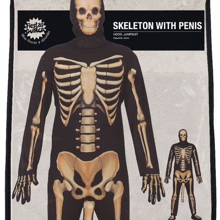 Costume di Halloween da scheletro con pene