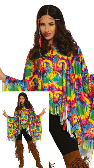 Costume Poncho Hippie M