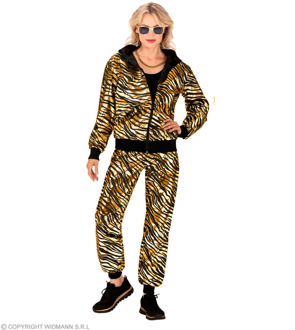 Tuta da ginnastica Animal Party Costume oro metallizzato