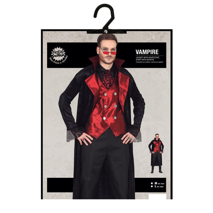 Costume da Vampiro Halloween Uomo Rosso