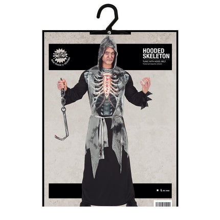 Costume di Halloween da scheletro da uomo L