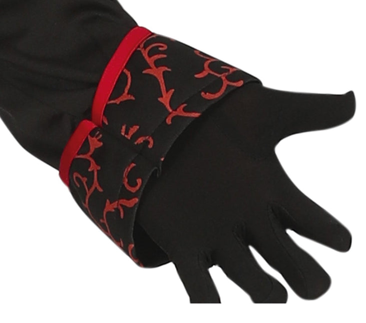 Costume da Vampiro Halloween Uomo Rosso Nero