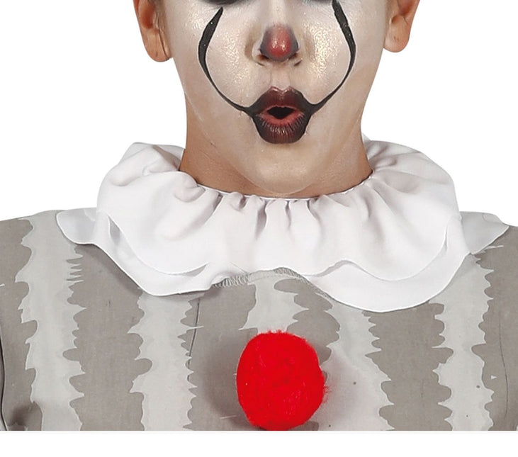 Costume di Halloween da clown horror da donna grigio