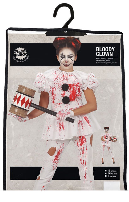 Costume da clown per Halloween da donna sanguinaria