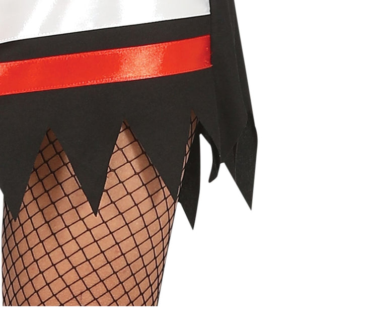 Costume di Halloween da hockey su ghiaccio da donna rosso nero