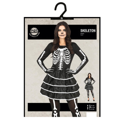 Vestito di Halloween da scheletro per donna