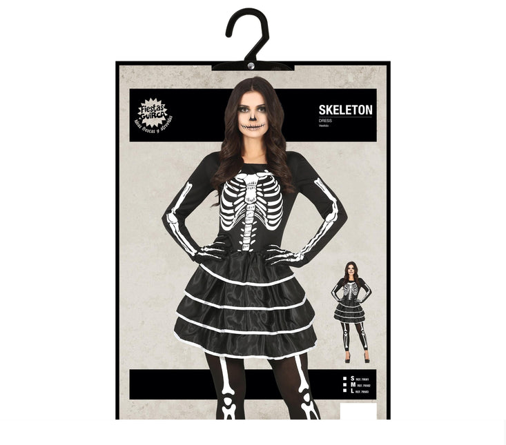 Vestito di Halloween da scheletro per donna