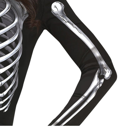 Vestito di Halloween da scheletro da donna nero