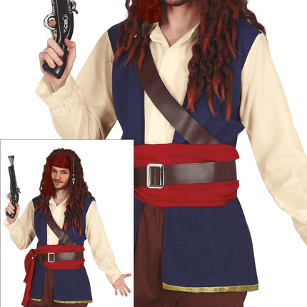 Costume da pirata uomo con cintura