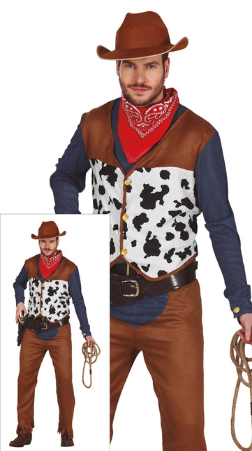 Costume da cowboy uomo marrone