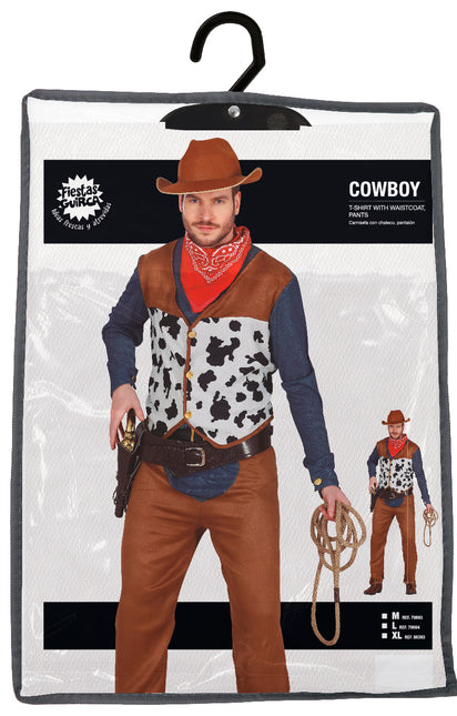 Costume da cowboy uomo marrone