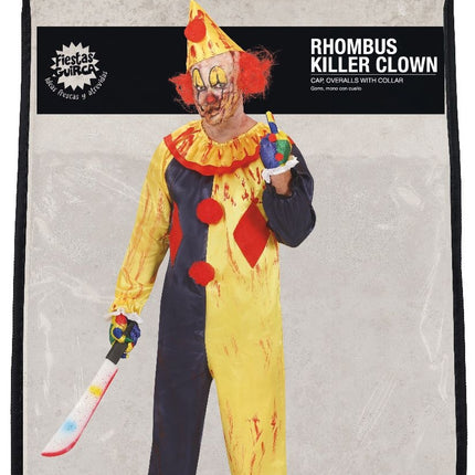 Costume da clown assassino da uomo giallo