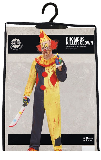 Costume da clown assassino da uomo giallo