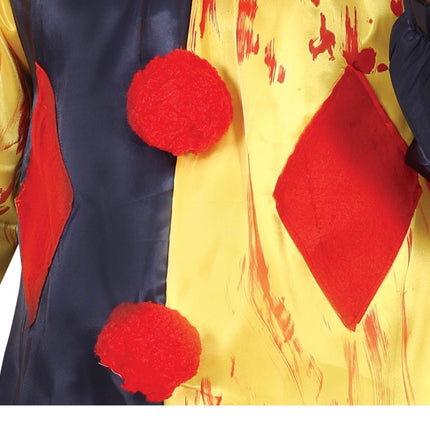 Costume da clown assassino da uomo giallo