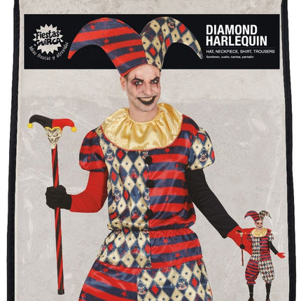 Costume di Halloween da Arlecchino Uomo Diamante