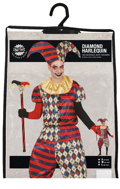 Costume di Halloween da Arlecchino Uomo Diamante