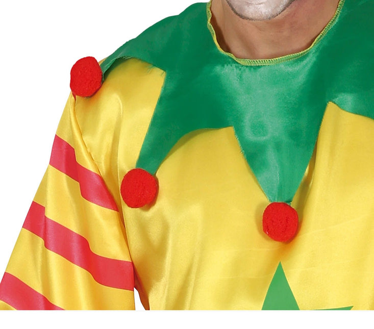 Costume Clown Halloween Uomo Giallo L