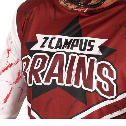 Costume di Halloween da zombie rugbista uomo