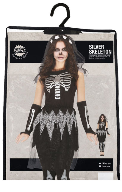 Costume di Halloween da scheletro per donna