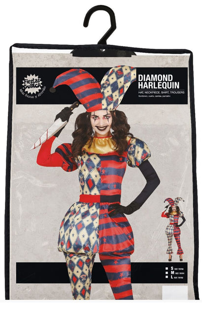 Costume di Halloween da Arlecchino Donna horror