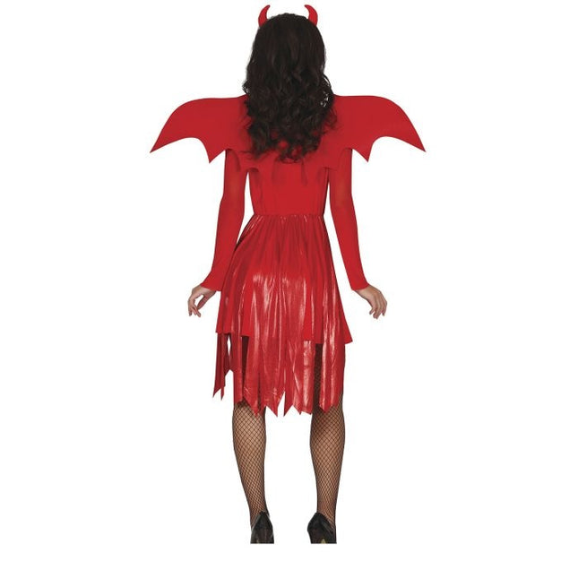 Costume da Diavolo Halloween Donna Rosso