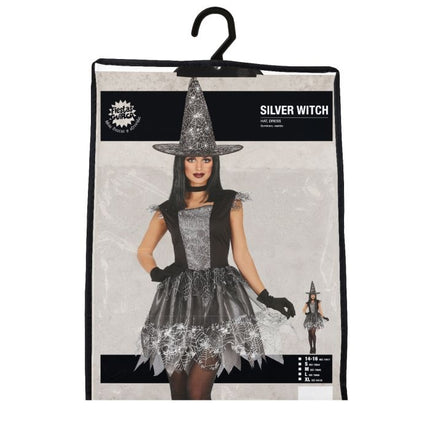 Costume da Strega Halloween Donna Argento