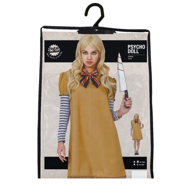 Costume da bambola di Halloween da donna con fiocco