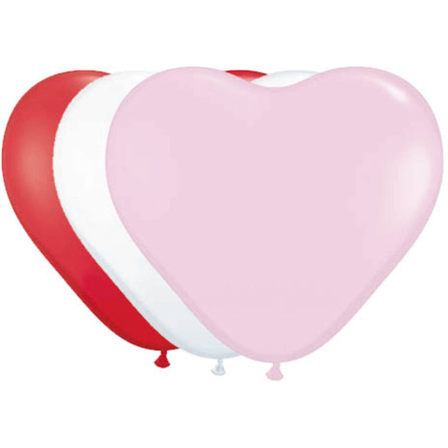 Palloncini a forma di cuore Colori misti - 10 pollici/25 cm - 8 pezzi