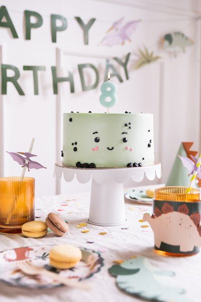 8 Jaar Kaars Lichtblauw 5,5cm - Partywinkel - 5904555038615