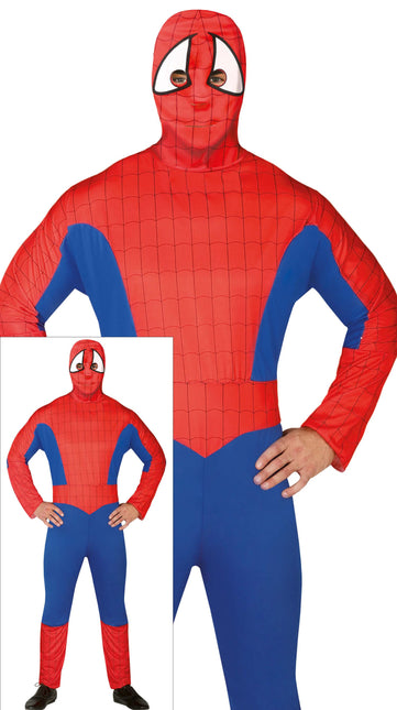 Costume da Uomo Spiderman Rosso Blu