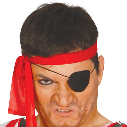 Costume da pirata rosso bianco uomo