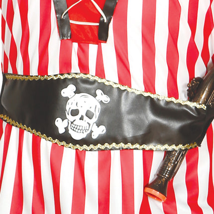 Costume da pirata rosso bianco uomo