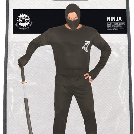 Costume Ninja Uomo Nero L