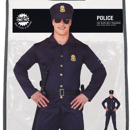 Costume da poliziotto blu scuro da uomo