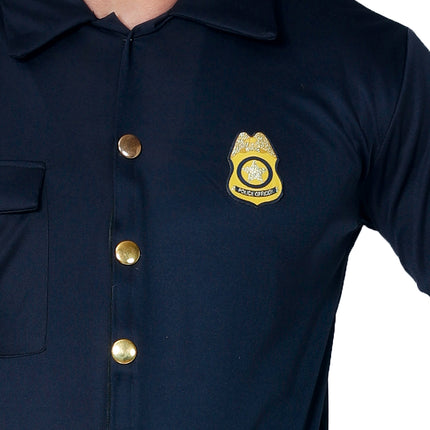 Costume da poliziotto blu scuro da uomo