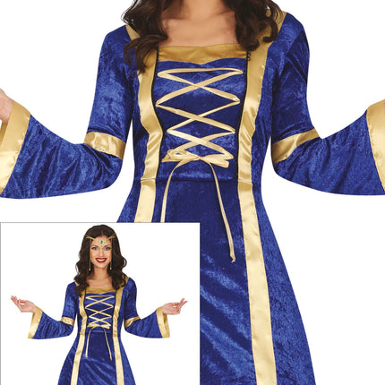 Costume Jonkvrouw Blu Donna