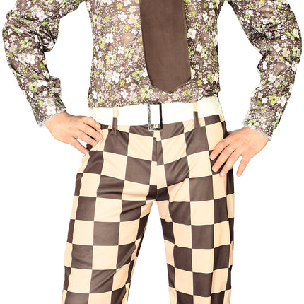 Costume Disco 70S Uomo Marrone