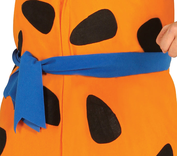 Costume Fred Flintstone nero arancione da uomo