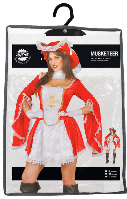 Costume da moschettiere rosso bianco