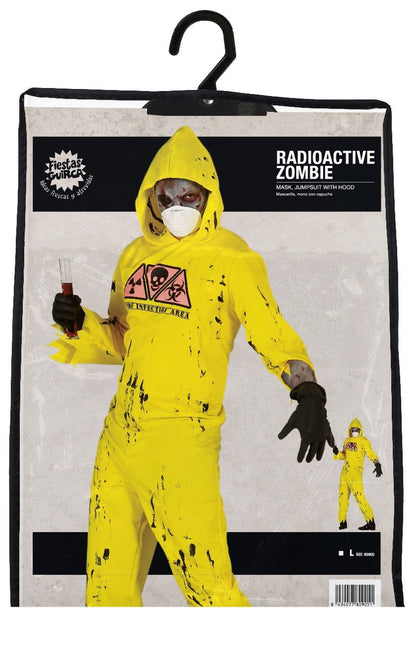 Costume Halloween da zombie uomo Radioactive L