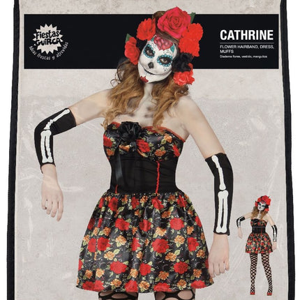 Costume di Halloween da donna Scheletro Giorno dei Morti